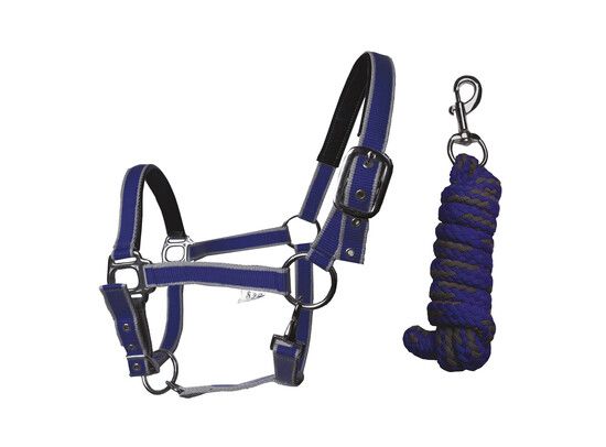 HALSTERSET EXTRA NAVY MET CONTRASTBOORD COB